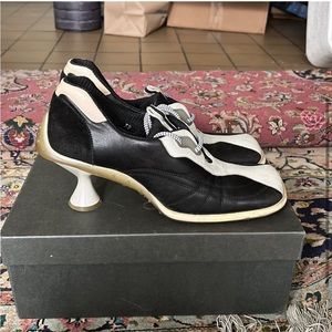 Vintage miu miu lace up heels